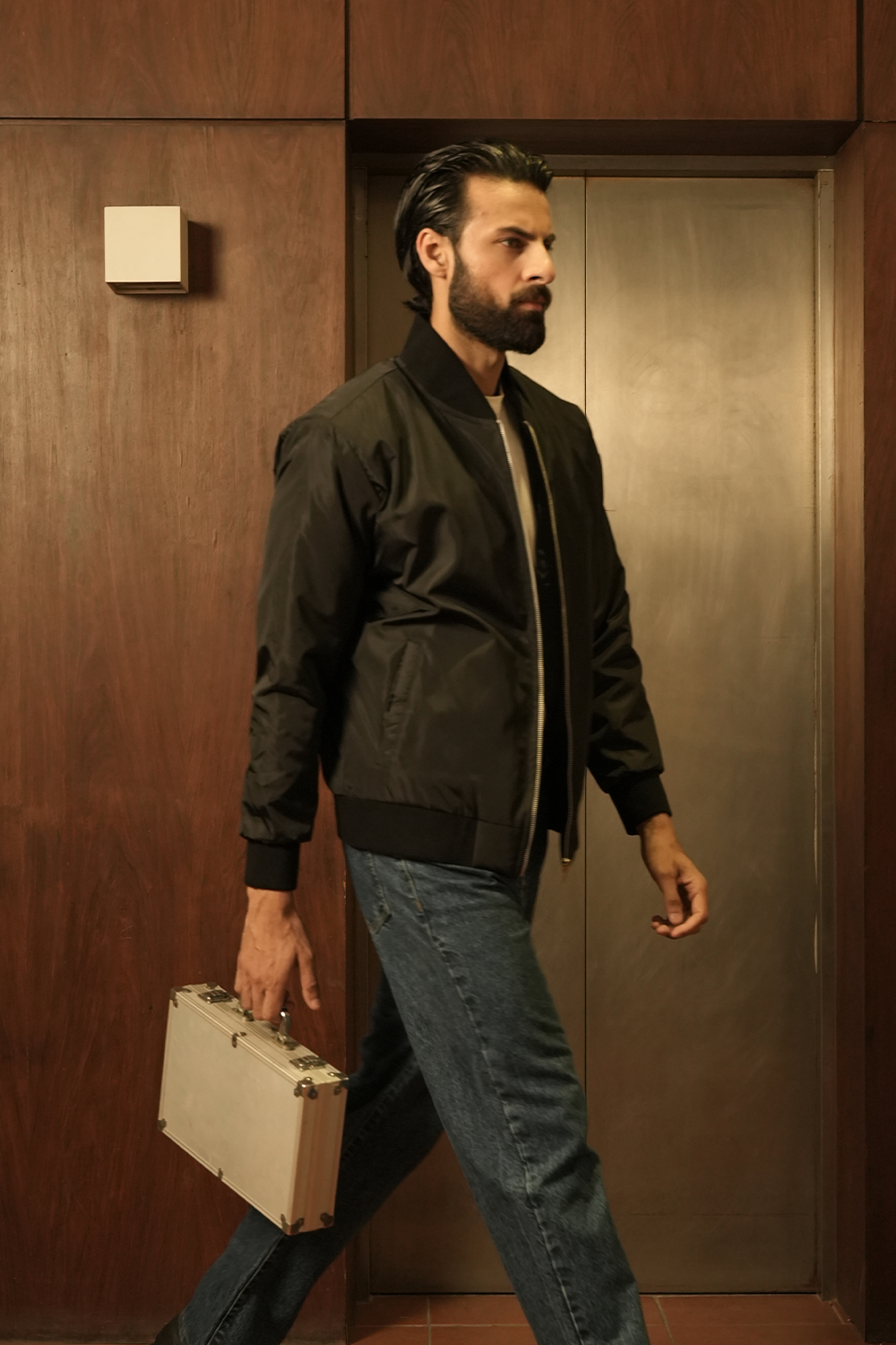 SOULWEAR® Black Windshell Bomber Jacket