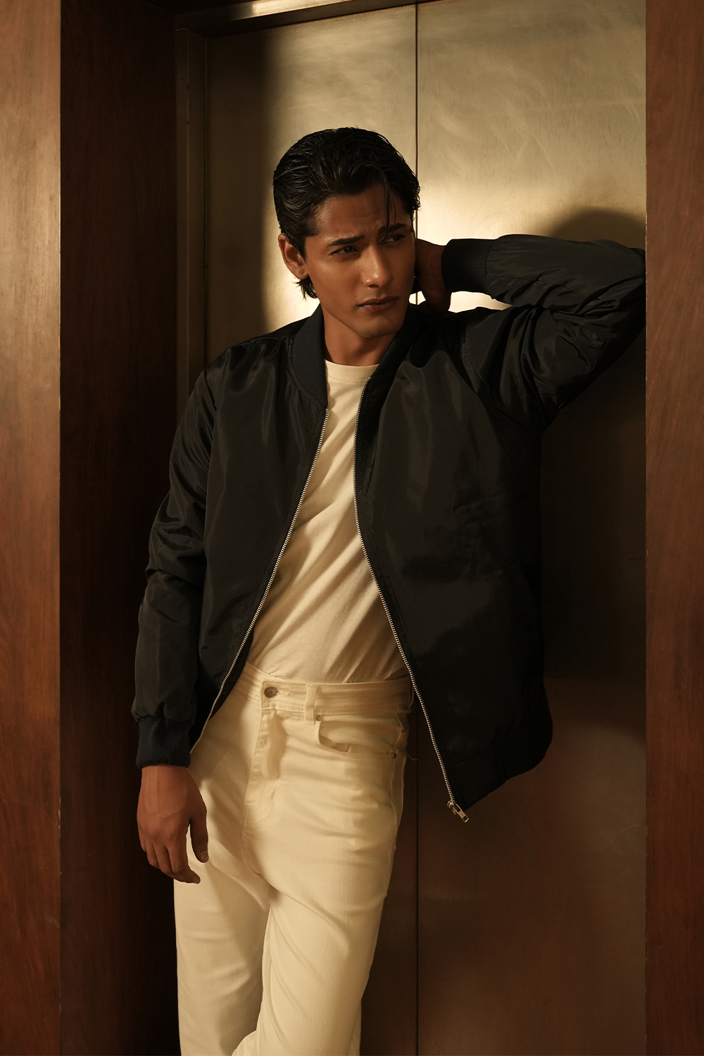 SOULWEAR® Navy Windshell Bomber Jacket